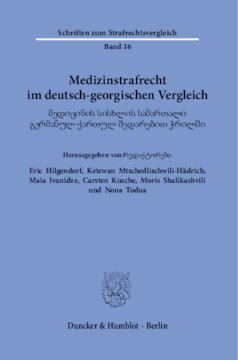 Medizinstrafrecht im deutsch-georgischen Vergleich