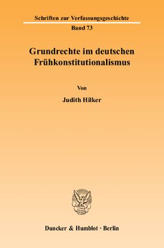 Grundrechte im deutschen Frühkonstitutionalismus