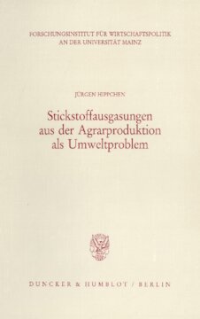 Stickstoffausgasungen aus der Agrarproduktion als Umweltproblem