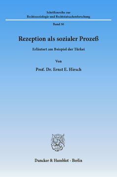 Rezeption als sozialer Prozeß: Erläutert am Beispiel der Türkei