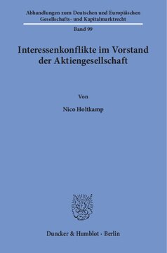 Interessenkonflikte im Vorstand der Aktiengesellschaft