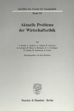 Aktuelle Probleme der Wirtschaftsethik