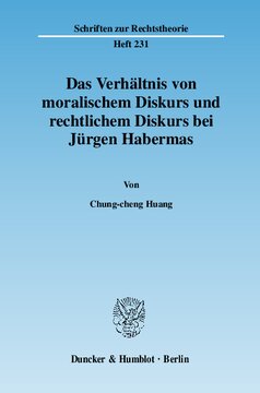 Das Verhältnis von moralischem Diskurs und rechtlichem Diskurs bei Jürgen Habermas