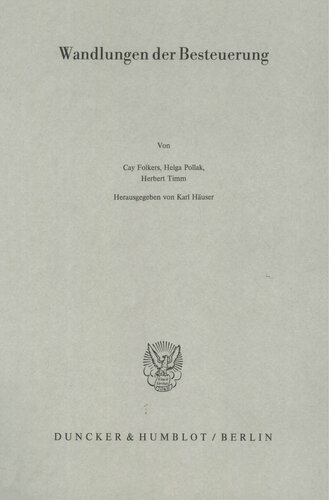 Wandlungen der Besteuerung