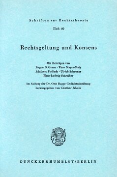 Rechtsgeltung und Konsens: Im Auftrag der Dr. Otto Bagge-Gedächtnisstiftung