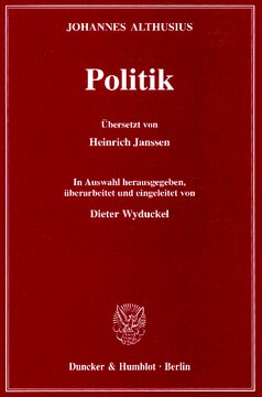 Politik: Übersetzt von Heinrich Janssen. In Auswahl hrsg., überarbeitet und eingeleitet von Dieter Wyduckel