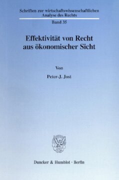 Effektivität von Recht aus ökonomischer Sicht