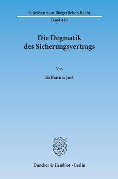 Die Dogmatik des Sicherungsvertrags