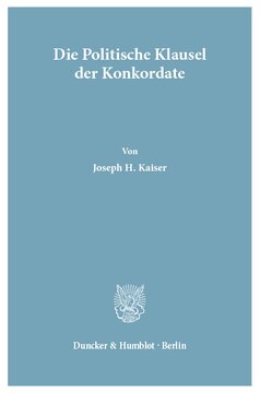 Die Politische Klausel der Konkordate