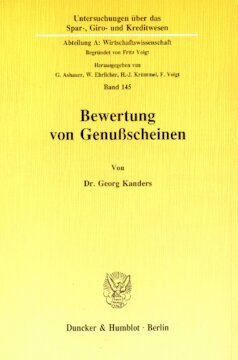Bewertung von Genußscheinen