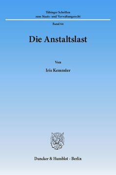 Die Anstaltslast
