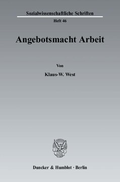 Angebotsmacht Arbeit