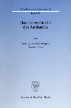 Das Umweltrecht des Auslandes