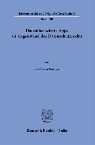 Datenfinanzierte Apps als Gegenstand des Datenschutzrechts