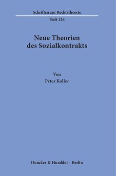 Neue Theorien des Sozialkontrakts