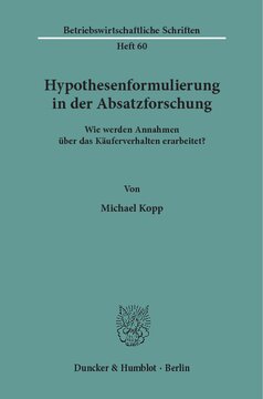 Hypothesenformulierung in der Absatzforschung: Wie werden Annahmen über das Käuferverhalten erarbeitet?