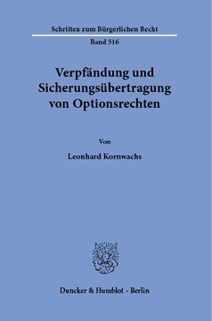 Verpfändung und Sicherungsübertragung von Optionsrechten