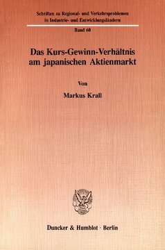 Das Kurs-Gewinn-Verhältnis am japanischen Aktienmarkt