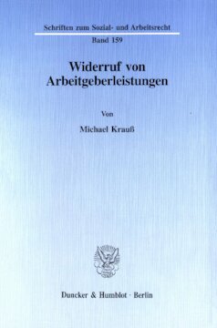 Widerruf von Arbeitgeberleistungen