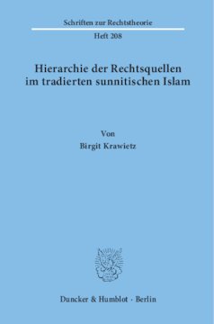 Hierarchie der Rechtsquellen im tradierten sunnitischen Islam