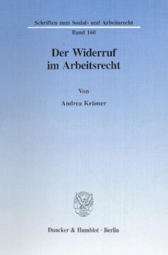 Der Widerruf im Arbeitsrecht