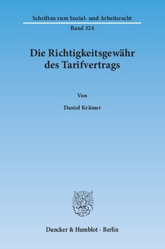 Die Richtigkeitsgewähr des Tarifvertrags