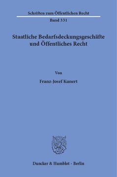 Staatliche Bedarfsdeckungsgeschäfte und Öffentliches Recht