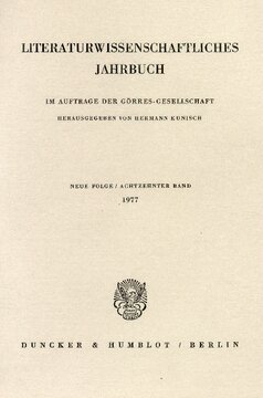 Literaturwissenschaftliches Jahrbuch: 18. Band (1977)
