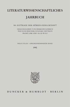 Literaturwissenschaftliches Jahrbuch: 31. Band (1990)