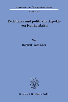 Rechtliche und politische Aspekte von Konkordaten