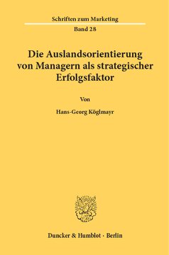 Die Auslandsorientierung von Managern als strategischer Erfolgsfaktor