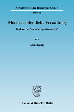Moderne öffentliche Verwaltung: Studium der Verwaltungswissenschaft