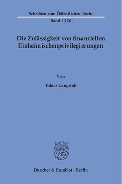 Die Zulässigkeit von finanziellen Einheimischenprivilegierungen