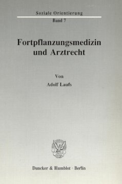 Fortpflanzungsmedizin und Arztrecht