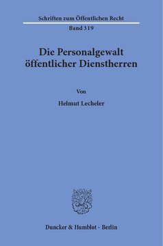 Die Personalgewalt öffentlicher Dienstherren