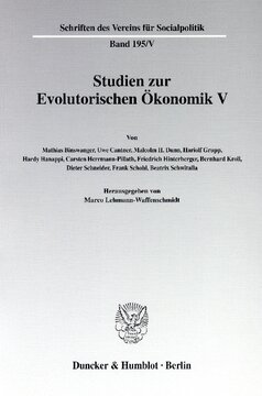 Studien zur Evolutorischen Ökonomik V: Theoretische und empirische Beiträge zur Analyse des wirtschaftlichen Wandels