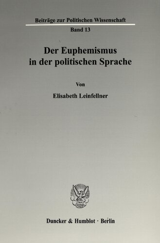 Der Euphemismus in der politischen Sprache