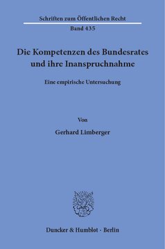 Die Kompetenzen des Bundesrates und ihre Inanspruchnahme: Eine empirische Untersuchung