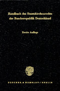 Handbuch des Staatskirchenrechts der Bundesrepublik Deutschland: 2. Bd