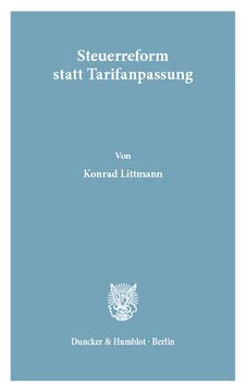 Steuerreform statt Tarifanpassung