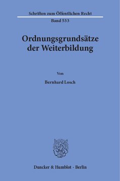 Ordnungsgrundsätze der Weiterbildung