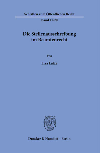 Die Stellenausschreibung im Beamtenrecht