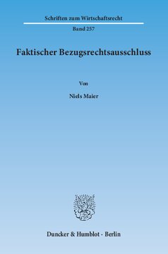 Faktischer Bezugsrechtsausschluss