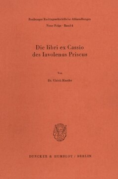 Die libri ex Cassio des Iavolenus Priscus
