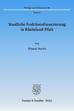 Staatliche Fraktionsfinanzierung in Rheinland-Pfalz
