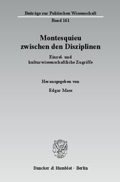 Montesquieu zwischen den Disziplinen: Einzel- und kulturwissenschaftliche Zugriffe. Internationale Konferenz aus Anlass des 250. Todesjahres von Charles-Louis de Montesquieu an der Universität Potsdam, Forschungszentrum Europäische Aufklärung