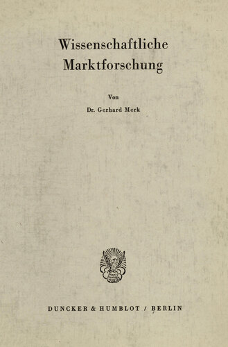 Wissenschaftliche Marktforschung