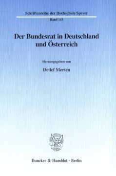 Der Bundesrat in Deutschland und Österreich
