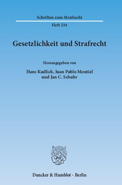 Gesetzlichkeit und Strafrecht
