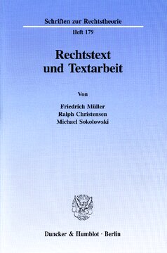 Rechtstext und Textarbeit